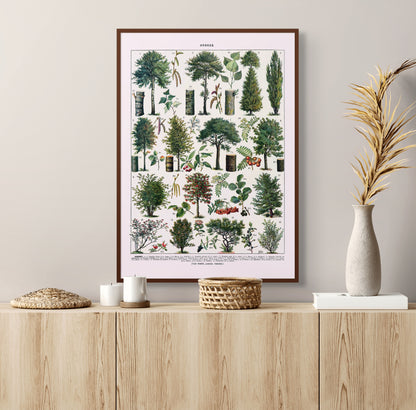 Trær - Vintage kunstplakat - Retrotrykk